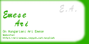 emese ari business card